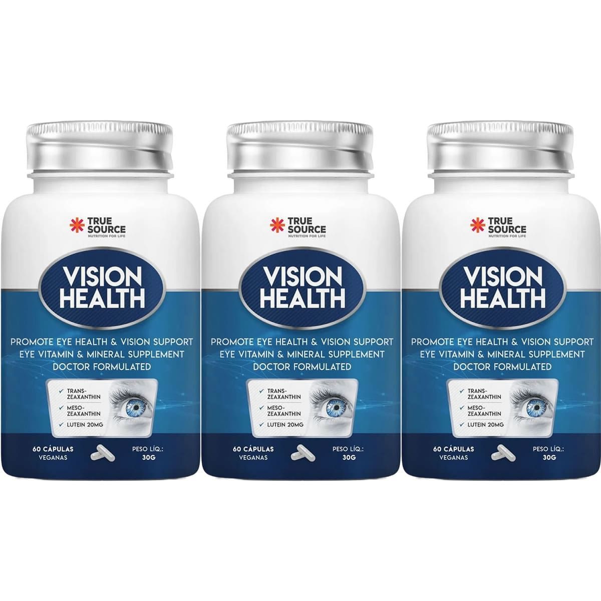 Kit 3X True Vision Health - 60 C�psulas - True Source