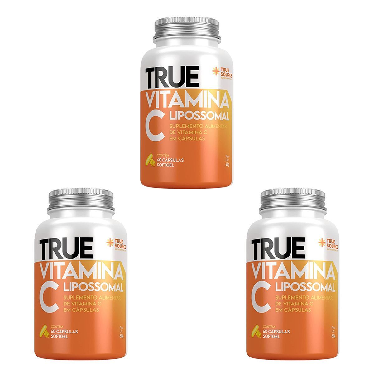Kit 3X True Vitamina C Lipossomal - 60 C�psulas - True Source