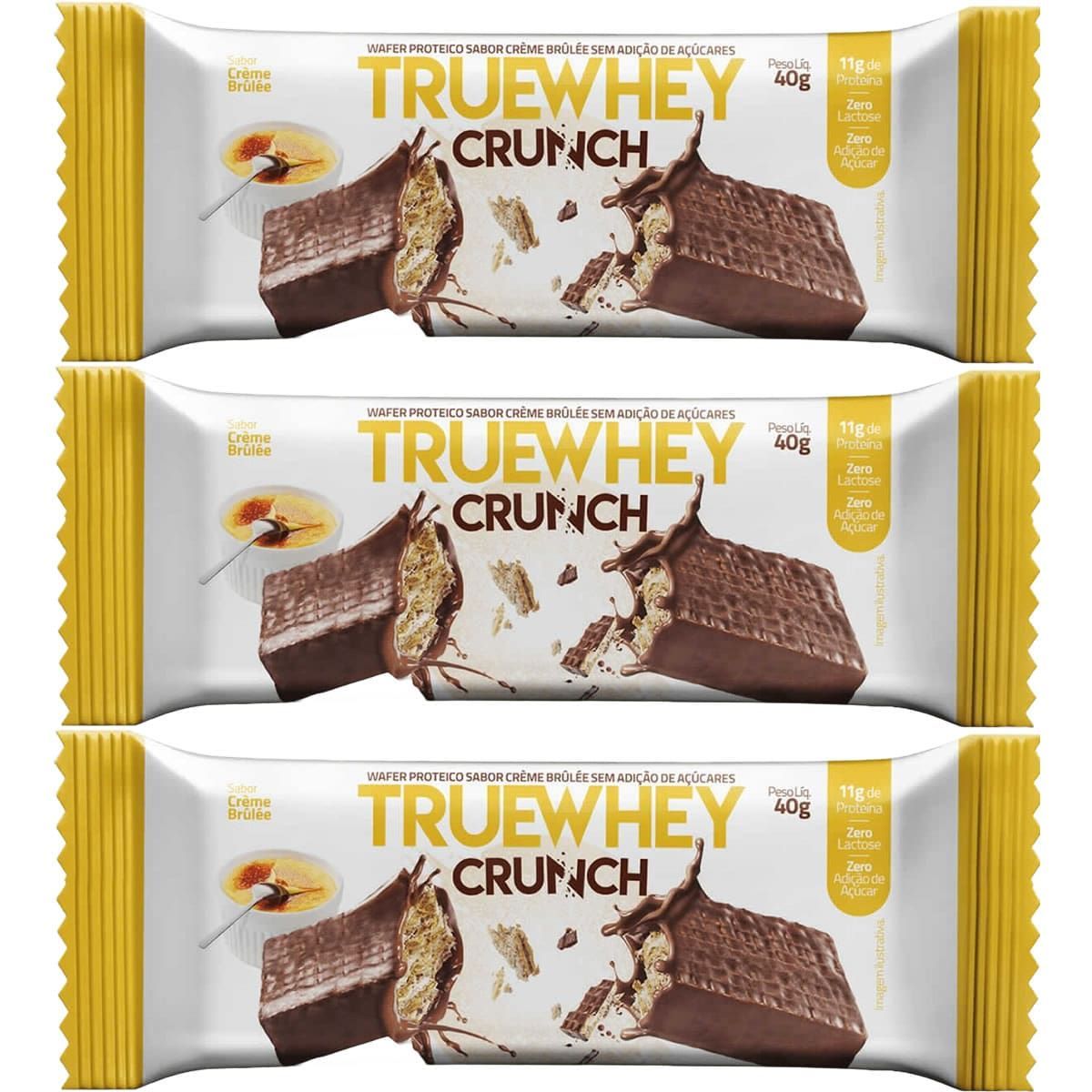 Kit 3X True Whey Crunch - 1 Unidade 40g Cr�me Br�l�e - True Source