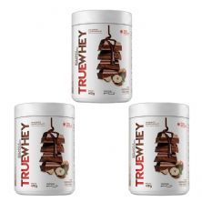 Kit 3X True Whey Protein Hidrolisado e Isolado - 418g Chocolate Com Avel� - True Source