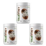 Kit 3X True Whey Protein Hidrolisado e Isolado - 418g Coconut Ice Cream - True Source