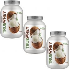 Kit 3X True Whey Protein Hidrolisado e Isolado - 837g Coconut Ice Cream - True Source