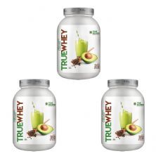 Kit 3X True Whey Protein Hidrolisado e Isolado - 837g Creme de Abacate Com Nibs de Cacau - True Source
