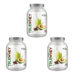 Kit 3X True Whey Protein Hidrolisado e Isolado - 837g Creme de Abacate Com Nibs de Cacau - True Source
