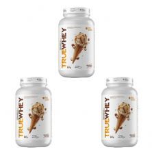 Kit 3X True Whey Protein Hidrolisado e Isolado - 837g Macadamia Ice Cream - True Source