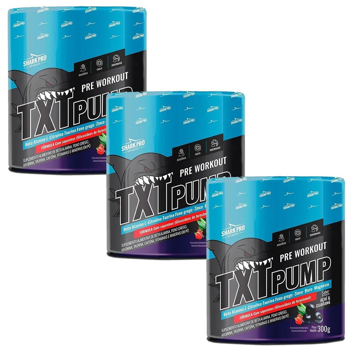 Kit 3X TXT Pump - 300g A�a� & Guaran� - Shark Pro