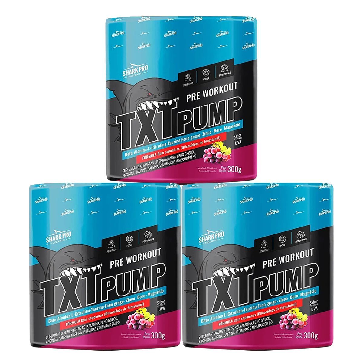 Kit 3X TXT Pump - 300g Uva - Shark Pro