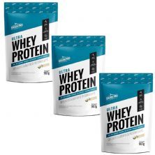 Kit 3X Ultra Whey Protein - 907g Refil Baunilha - Shark Pro