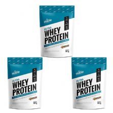 Kit 3X Ultra Whey Protein - 907g Refil Chocolate com Avel� - Shark Pro