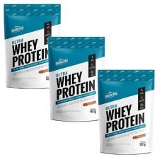 Kit 3X Ultra Whey Protein - 907g Refil Doce de Leite - Shark Pro