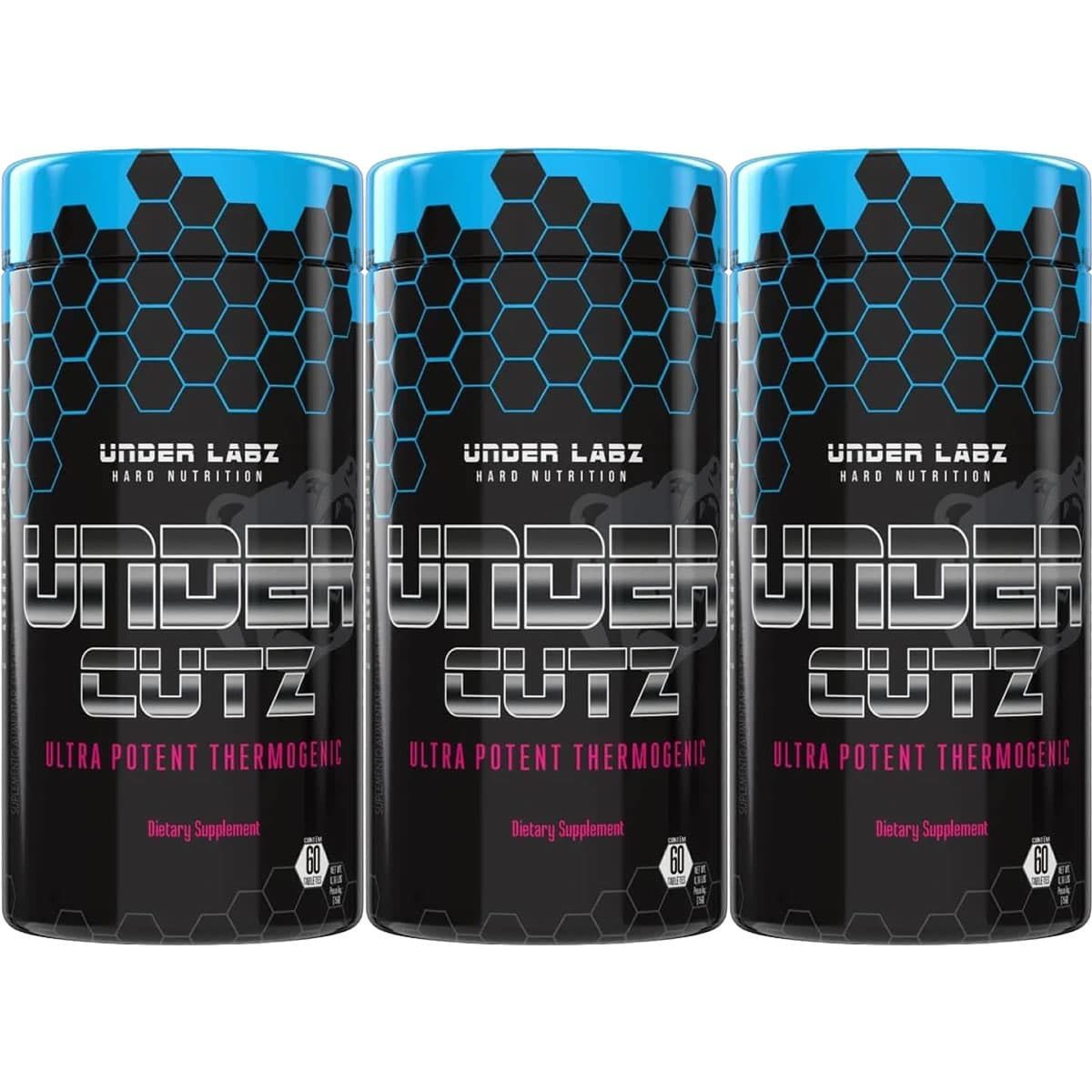 Kit 3X Under Cutz Ultra Potent Termogenic - 60 Tabletes - Under Labz