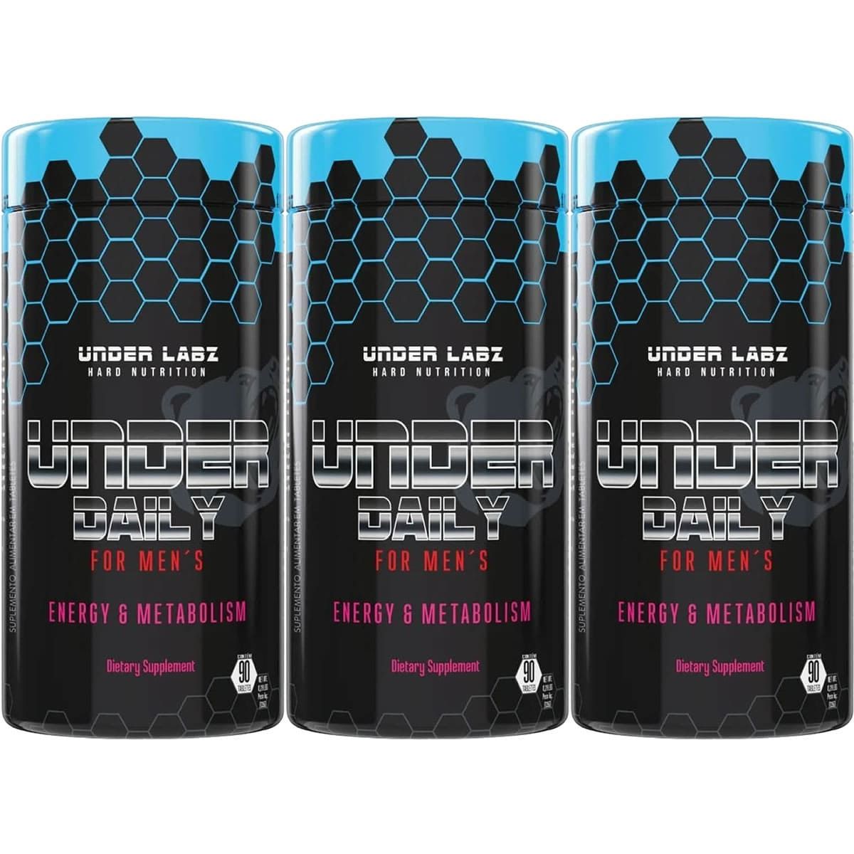 Kit 3X Under Daily For Mens - 90 Tabletes - Under Labz