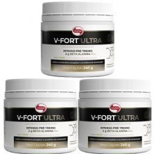 Kit 3X V - Fort Ultra  Pr� Treino -  240g Lim�o - Vitafor