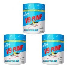 Kit 3X V9-Pump Pre Workout - 300g Energ�tico  - Shark Pro