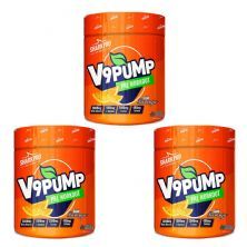 Kit 3X V9-Pump Pre Workout - 300g Laranja  - Shark Pro