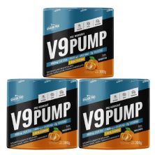 Kit 3X V9-Pump Pre Workout - 300g Tangerina - Shark Pro