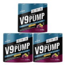 Kit 3X V9-Pump Pre Workout - 300g Uva - Shark Pro