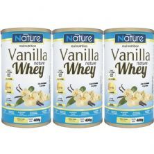 Kit 3X Vanilla Nature Whey - 400g Baunilha - Nutrata