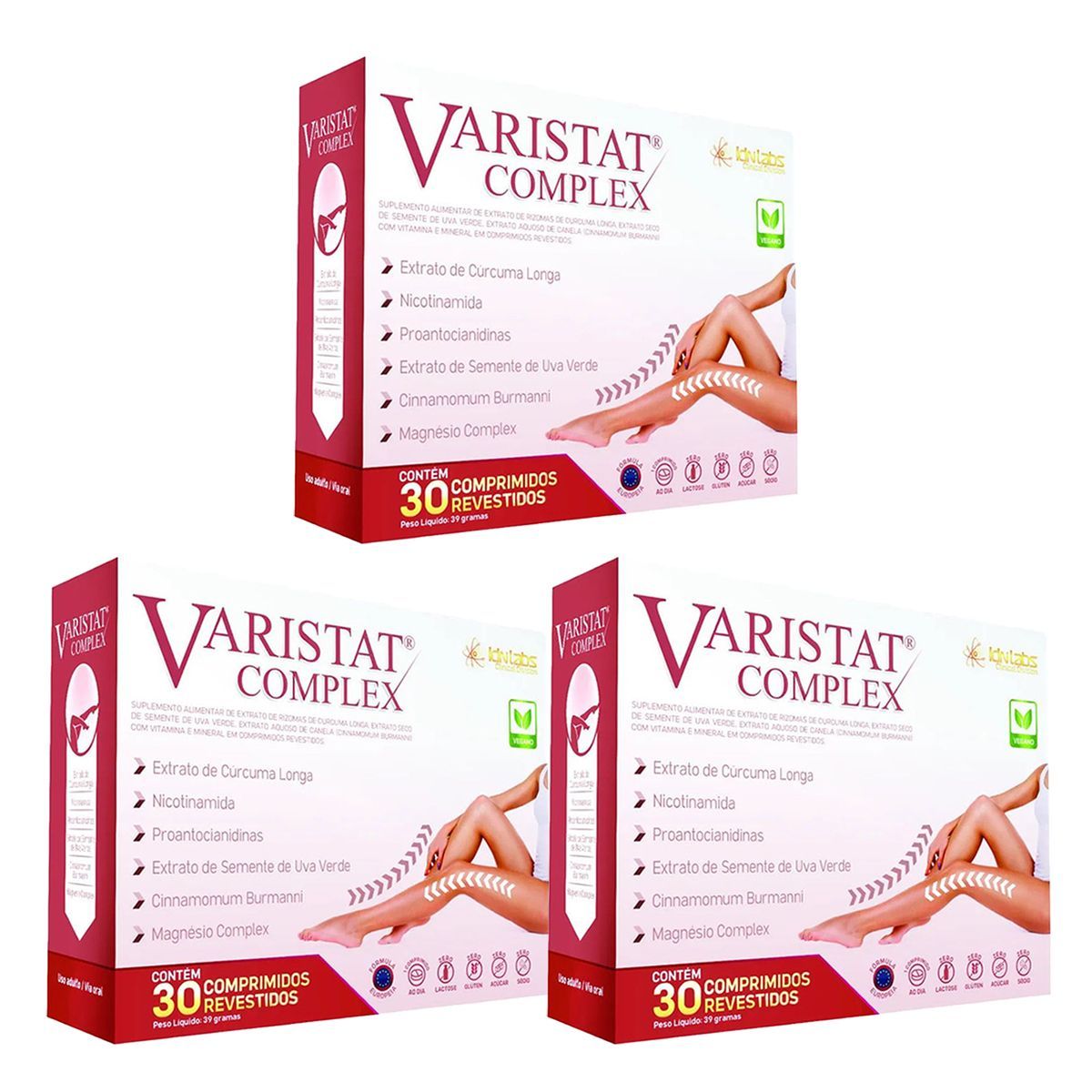 Kit 3X Varistat Complex - 30 Comprimidos - IDN Labs