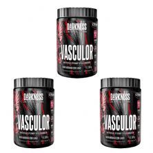 Kit 3X Vasculor Muscle Pump Powder Caffeine Free - 300g Morango com Lim�o - IntegralMedica