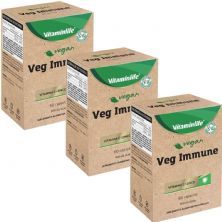 Kit 3X Vegan Veg Immune Vit + Zinco - 60 C�psulas - VitaminLife