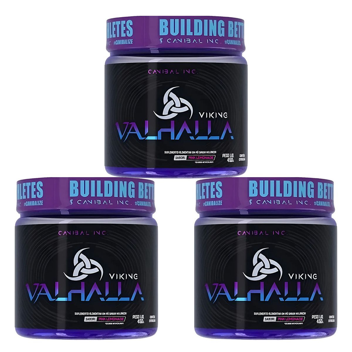 Kit 3X Viking Valhalla - 450g Pink Lemonade - Canibal
