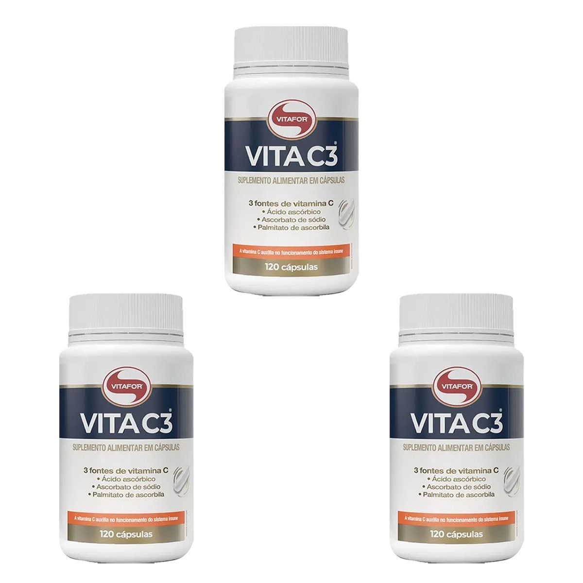 Kit 3X Vita C3 - 120 C�psulas - Vitafor