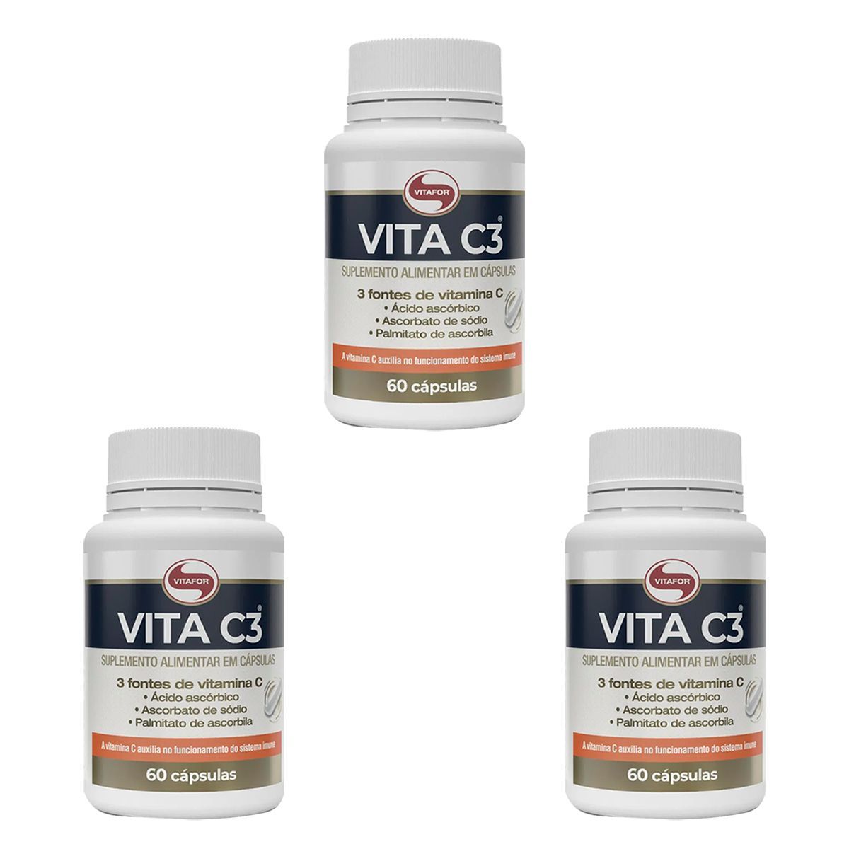 Kit 3X Vita C3 - 60 C�psulas - Vitafor