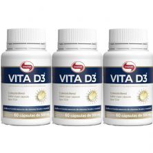 Kit 3X Vita D3 - 60 C�psulas - Vitafor