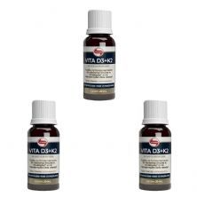 Kit 3X Vita D3 + K2 - 20ml Menta - Vitafor