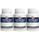 Kit 3X Vita D3 + Vit C + Zinco - 60 C�psulas - Vitafor