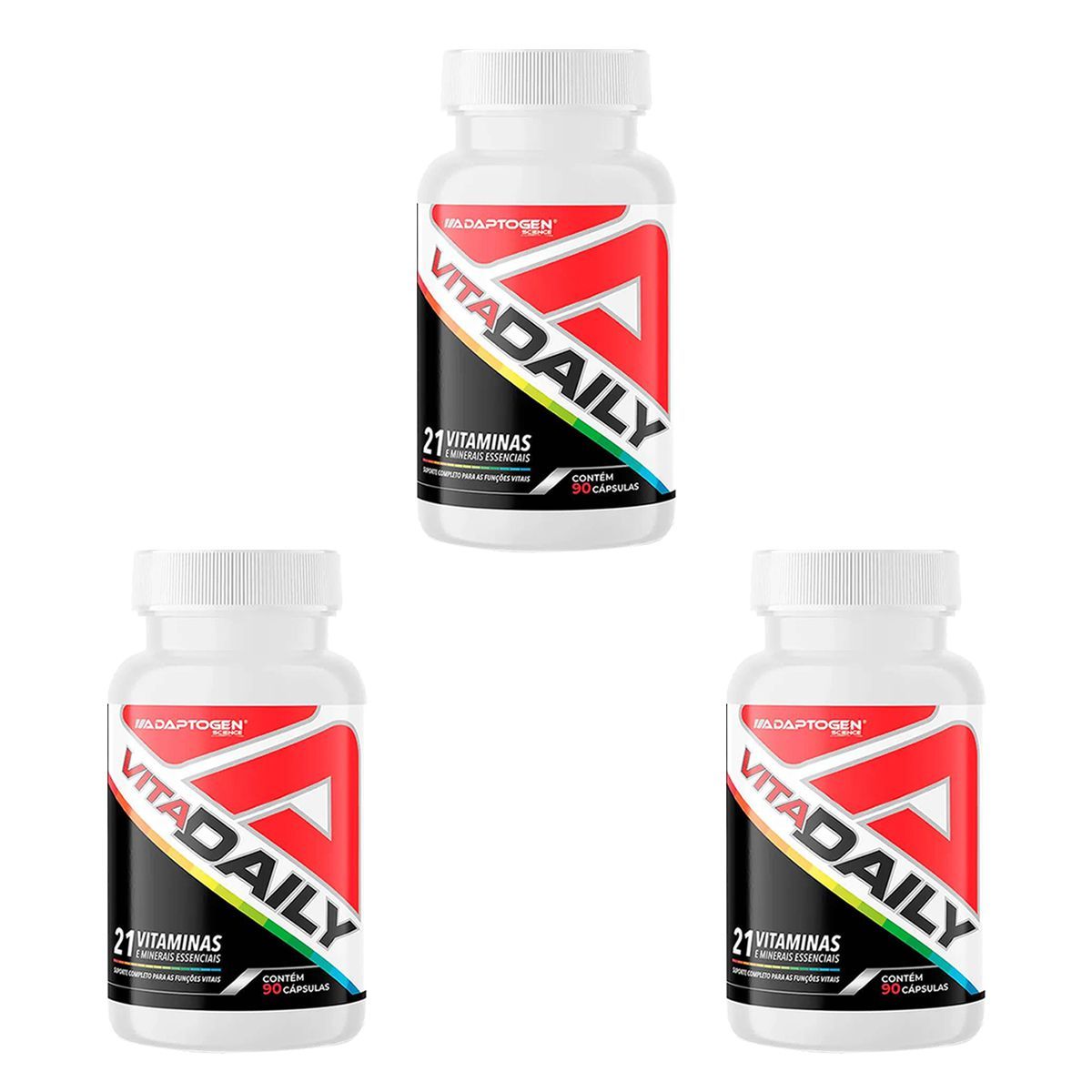 Kit 3X Vita Daily Multivitam�nico - 90 C�psulas - Adaptogen