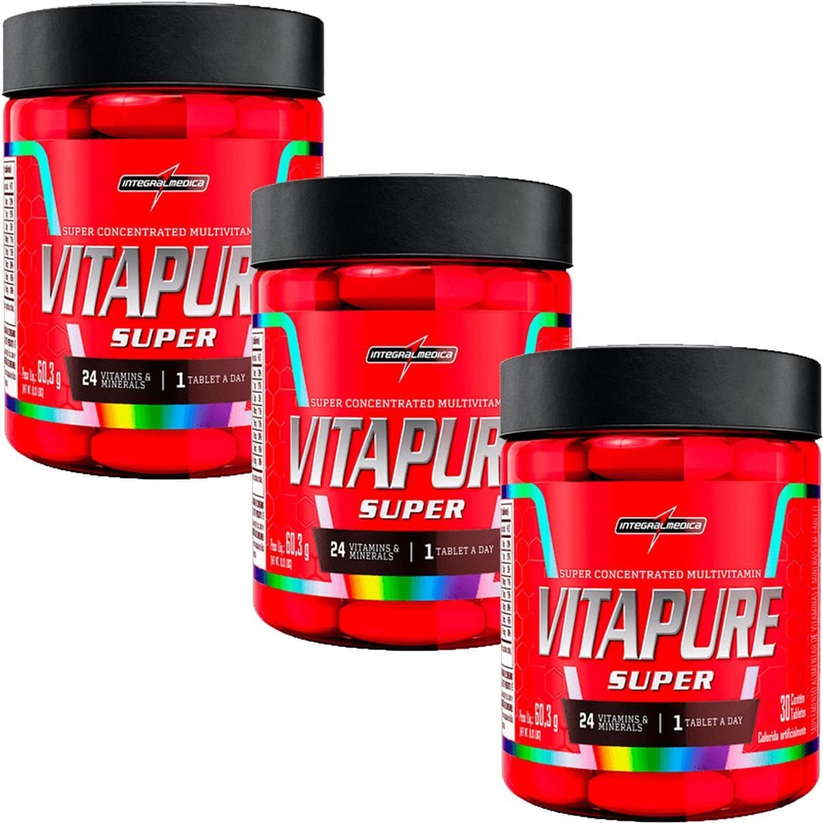 Kit 3X Vita Pure Super - 30 Tabletes - IntegralM�dica