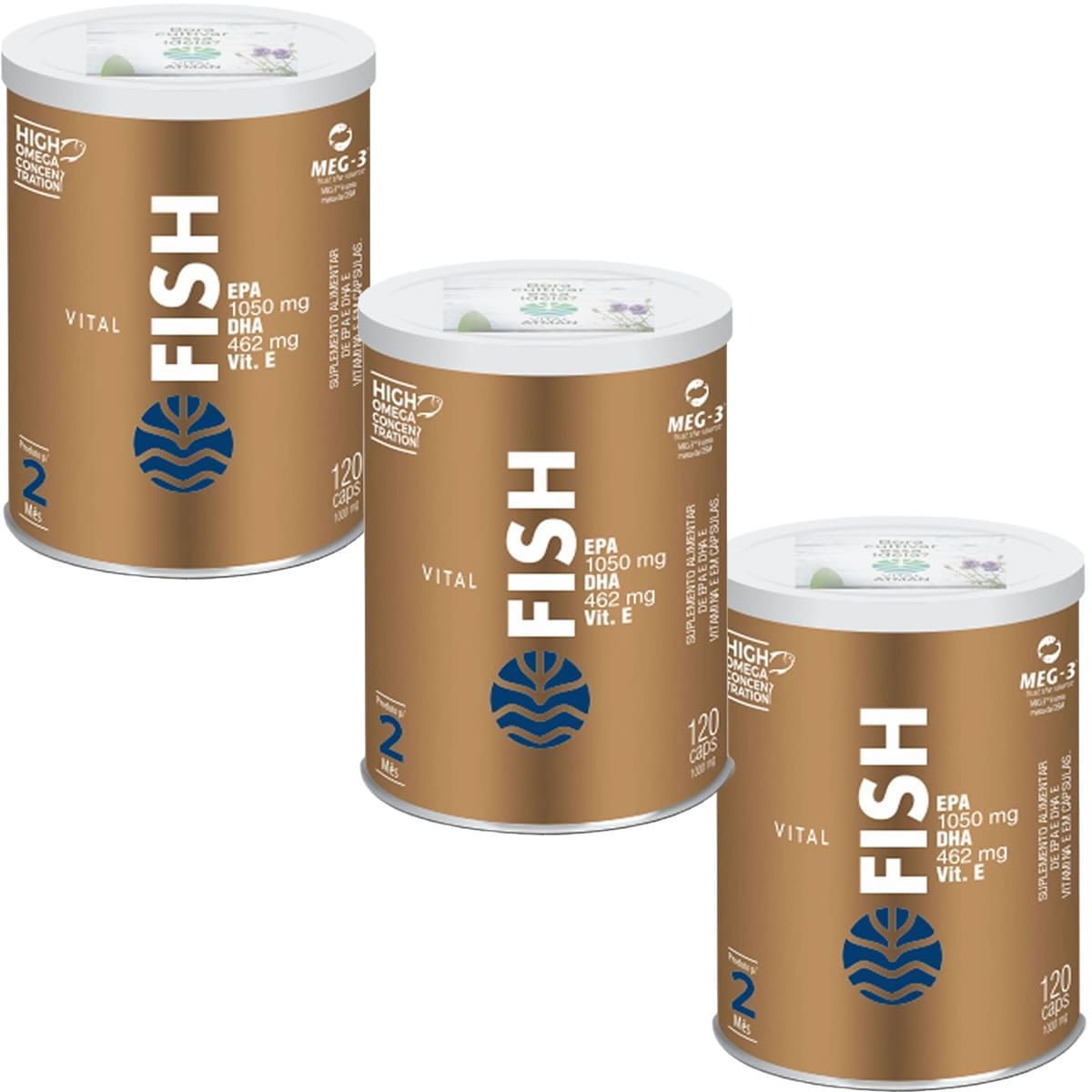 Kit 3X Vital Fish - 120 C�psulas - Vital �tman