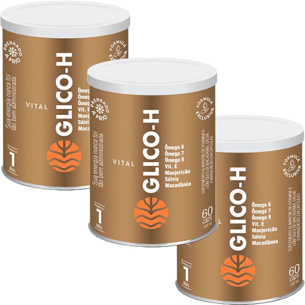 Kit 3X Vital Glico H - 60 C�psulas - Vital �tman