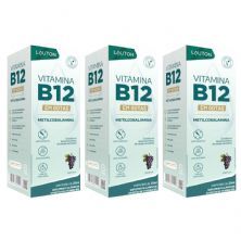 Kit 3X Vitamina B12 em Gotas - 20ml Uva - Lauton