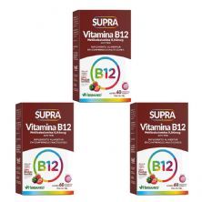Kit 3X Vitamina B12 Metilcobalamina - 60 Comprimidos Frutas Vermelhas - Herbamed