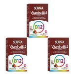 Kit 3X Vitamina B12 Metilcobalamina - 60 Comprimidos Frutas Vermelhas - Herbamed