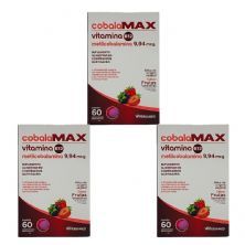 Kit 3X Vitamina B12 Metilcobalamina - 60 Comprimidos Frutas Vermelhas - Herbamed