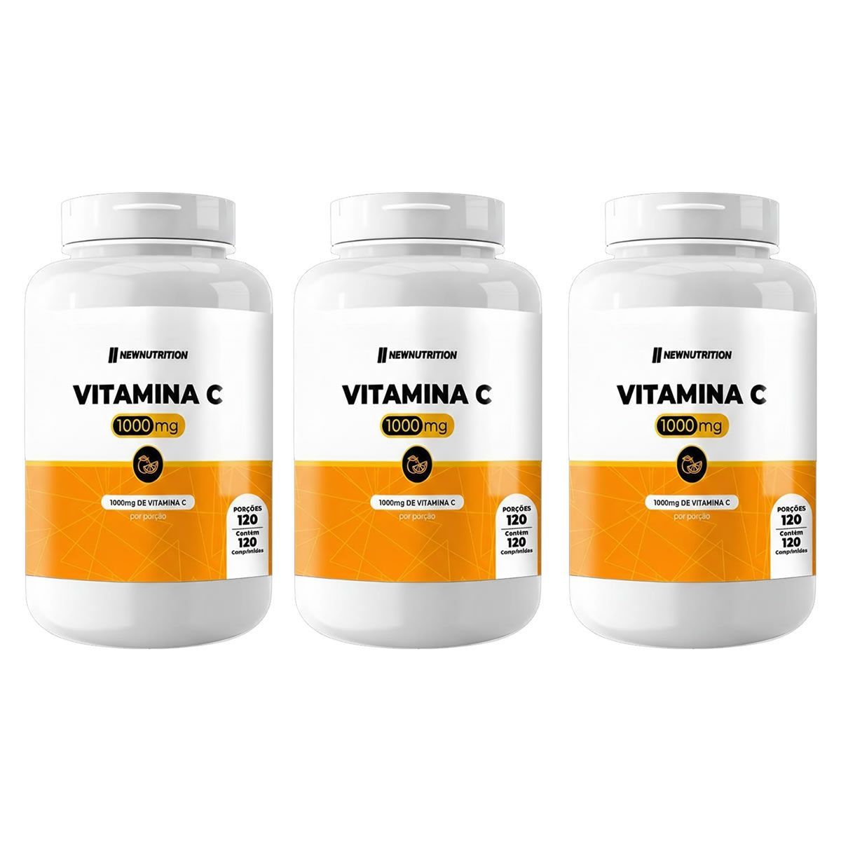 Kit 3X Vitamina C 1000mg - 120 Comprimidos - NewNutrition