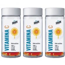 Kit 3X Vitamina C 1000mg - 60 C�psulas - Shark Pro