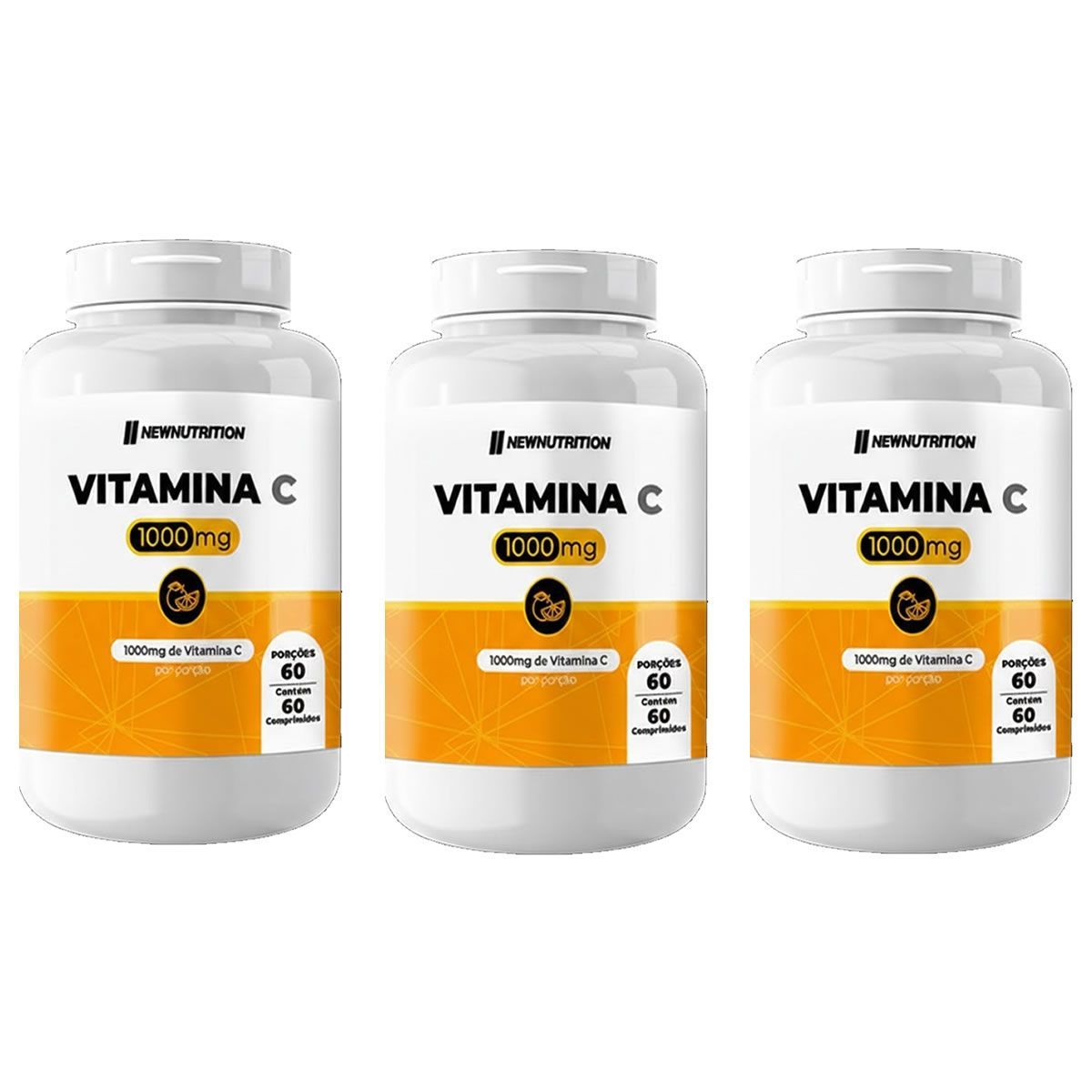 Kit 3X Vitamina C 1000mg - 60 Comprimidos - NewNutrition
