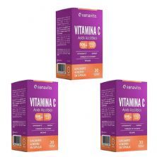 Kit 3X Vitamina C - 30 C�psulas - Sanavita