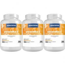 Kit 3X Vitamina C 45mg  - 120 Comprimidos Mastig�veis Laranja com Acerola - NewNutrition
