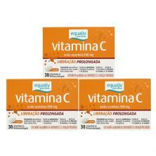 Kit 3X Vitamina C 500mg - 30 Comprimidos - Equaliv