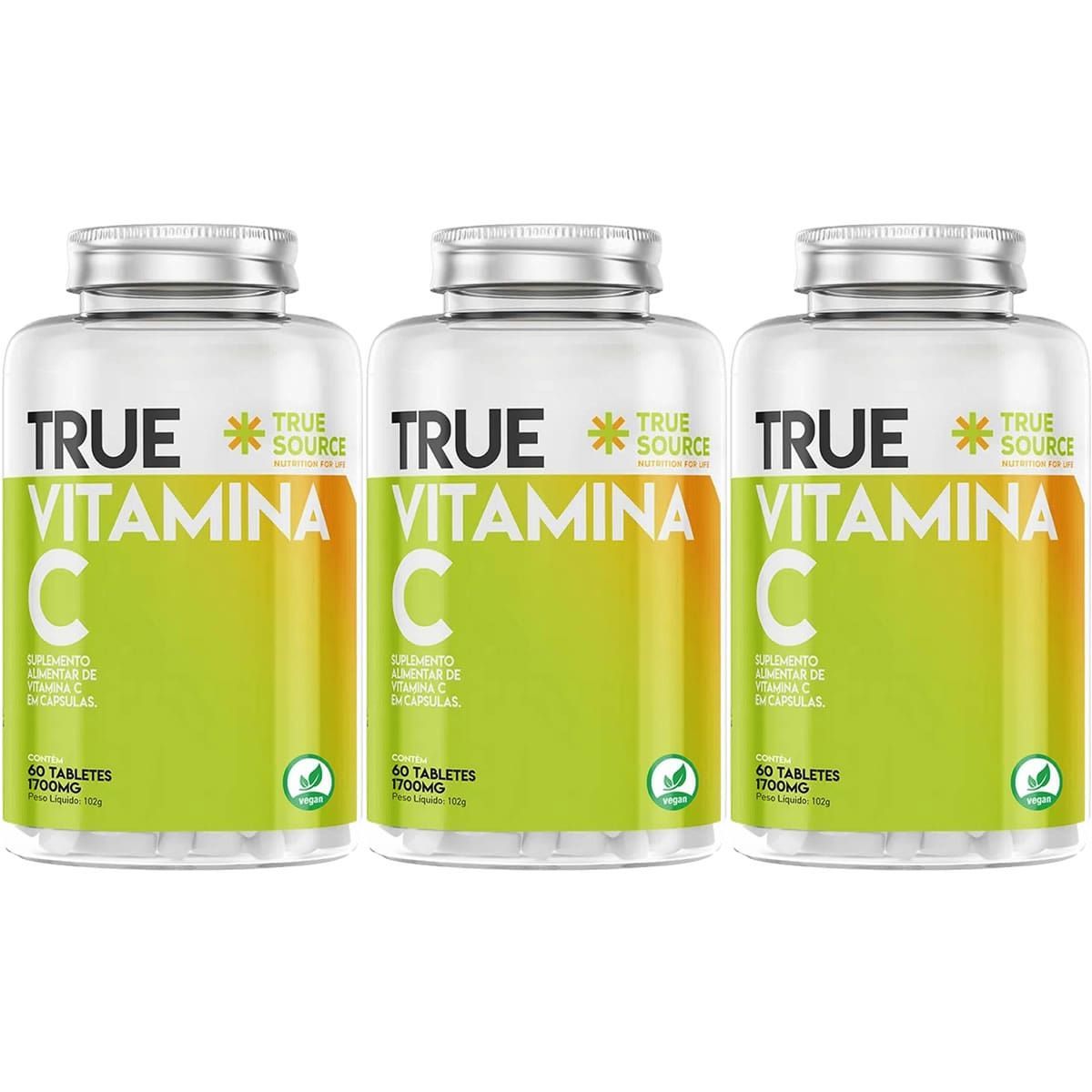 Kit 3X Vitamina C - 60 Tabletes - True Source