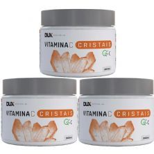 Kit 3X Vitamina C Cristais Quali C - 200g Natural - DUX Nutrition