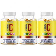 Kit 3X Vitamina C Kids - 30 Gomas Laranja - Flofarma