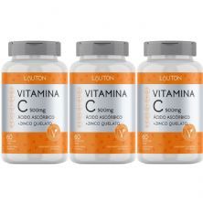 Kit 3X Vitamina C + Zinco 500mg - 60 C�psulas Lauton Nutrition