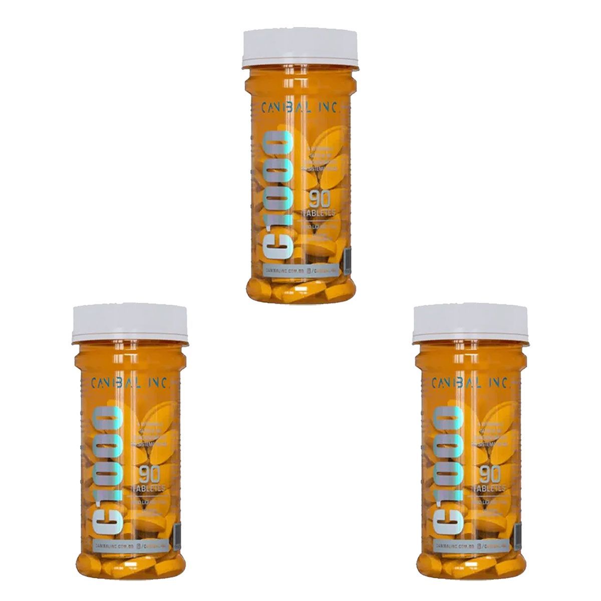 Kit 3X Vitamina C1000 - 90 Tabletes - Canibal